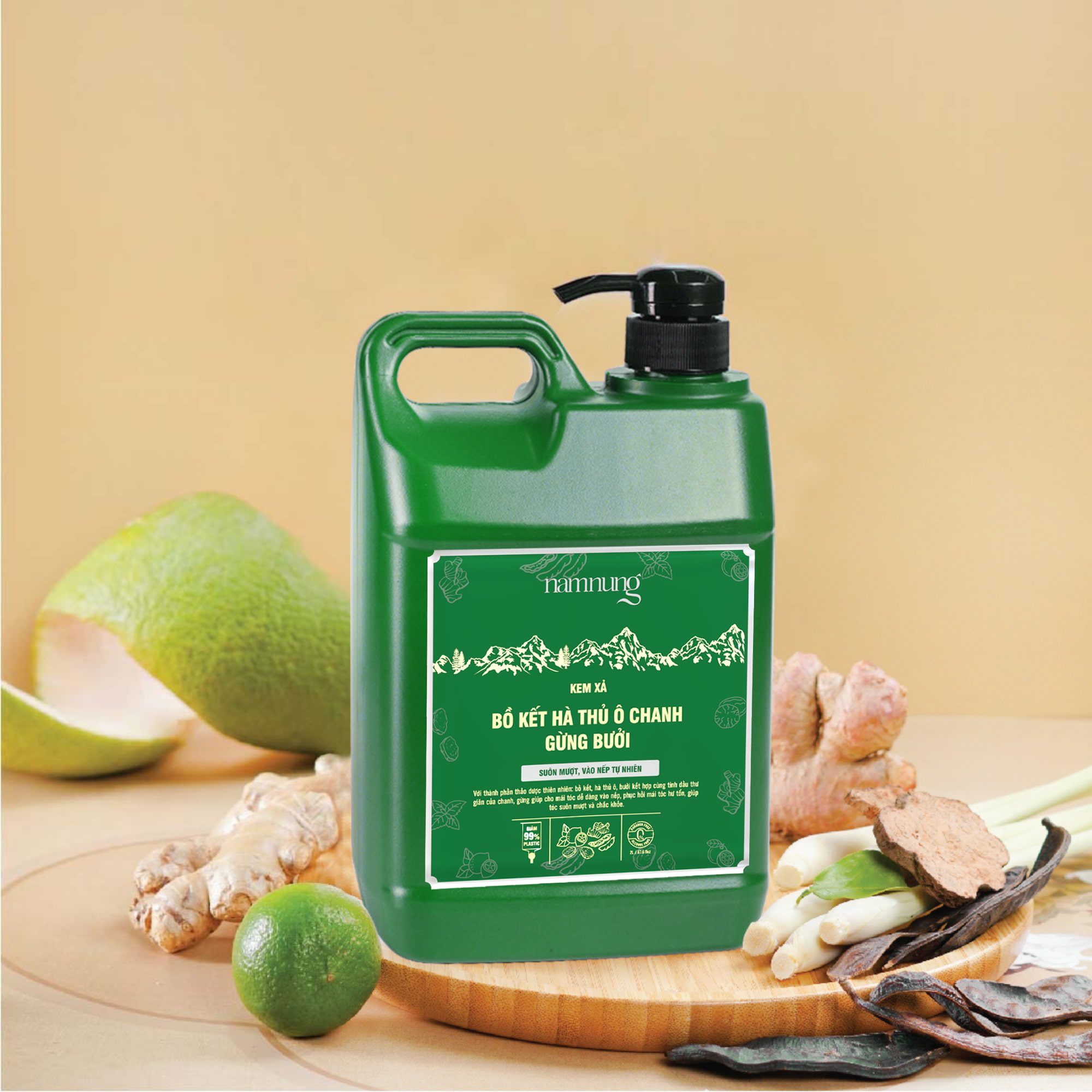 Can Dầu Xả Thảo Dược NamNung 2L