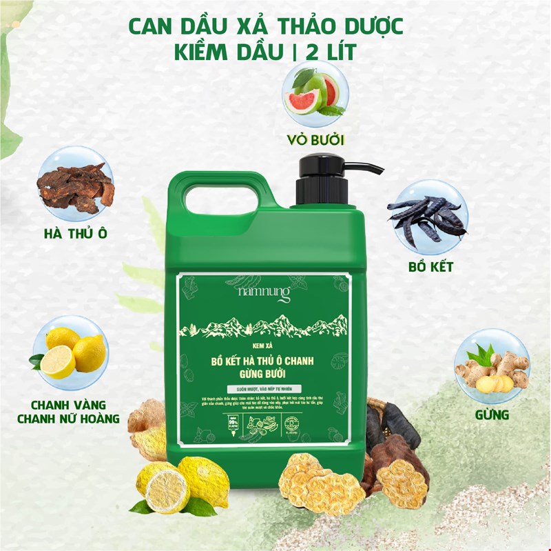 Can Dầu Xả Thảo Dược NamNung 2L